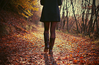 Walking through the leaves