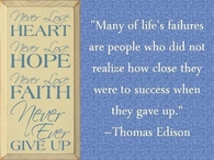 never give up