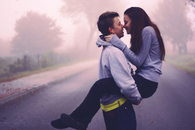 Misty morning kiss