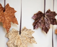 Glittery leaves