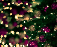 Violet christmas ornaments