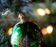 Green christmas tree ornament