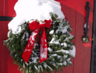 Snow on the wreath