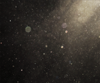 Snow flurries at night