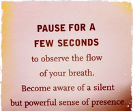 Pause for a few seconds