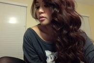 Long curly hair