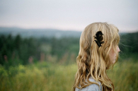 Black Feather in hair