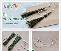 DIY Peacock Feather Earrings