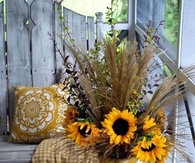 Rustic sunflowers