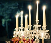 Glass candelabra 