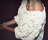 White floral sweater