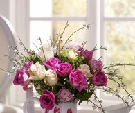 Pitcher of Pink Roses