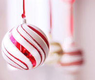 Peppermint ornaments