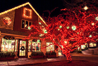 Red light christmas tree