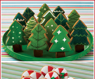 Christmas Tree and Candy Cane Cookies