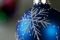 Blue snowflake ornament