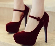 Dark Red Shoes