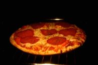 Baking pizza