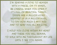 sending a dove to heaven