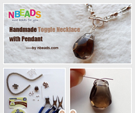Handmade Toggle Necklace with Pendant