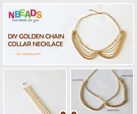 DIY Golden Chain Collar Necklace