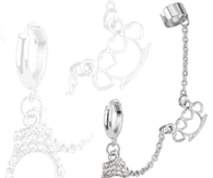 Brass knuckle ear chain 