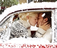 Snowy kiss