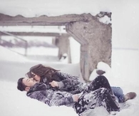 Snow couple