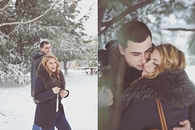 Sweet couple in the snow