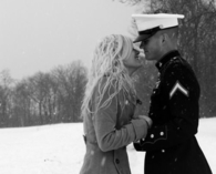 Military snow couple