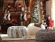 Animal print holiday decor