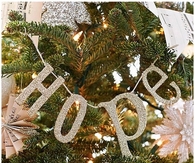 Glitter winter decor