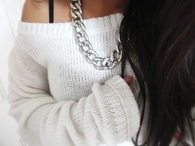 Thick silver chain