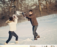 Playful winter love