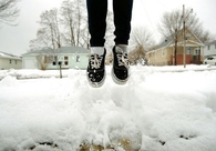 Snowy jump