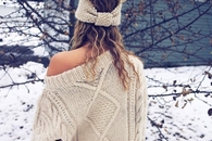 Knit sweater and hat