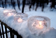 Candles in the snow