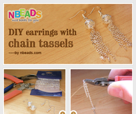 DIY Earrings with Chain Tassels