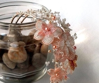 handmade beaded flower headband