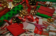 Gift wrap, ribbons and bows