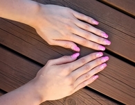 Pink gel nails