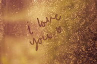 I love you