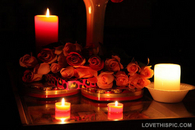 Candles And Roses