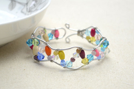 Wire Wrapped Bangle Bracelet