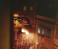 Street light rain