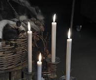 Long white candles