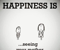 Happiness is seeing your mother smile