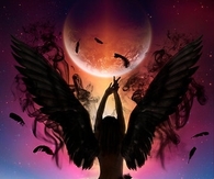 Angel wings in the sun
