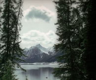 Snowy lake