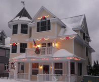 White christmas house